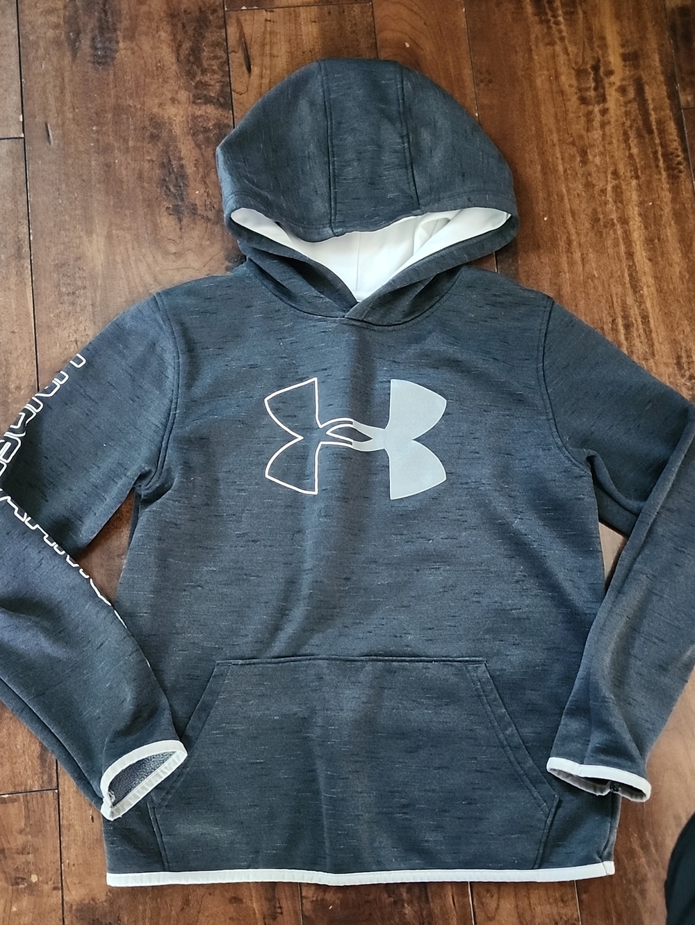 3/$15! Under Armour Kids' Gray Hooded Pullover Sweatshirt Youth XL